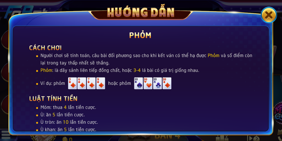 Chơi Phỏm tại Fabet giúp bạn cực kỳ dễ dàng ăn tiền 